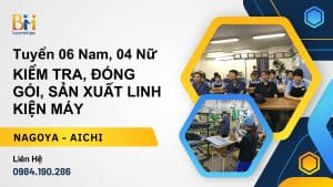Tuyển dụng đơn hàng kiểm tra, đóng gói, sản xuất linh kiện máy Nagoya - Aichi