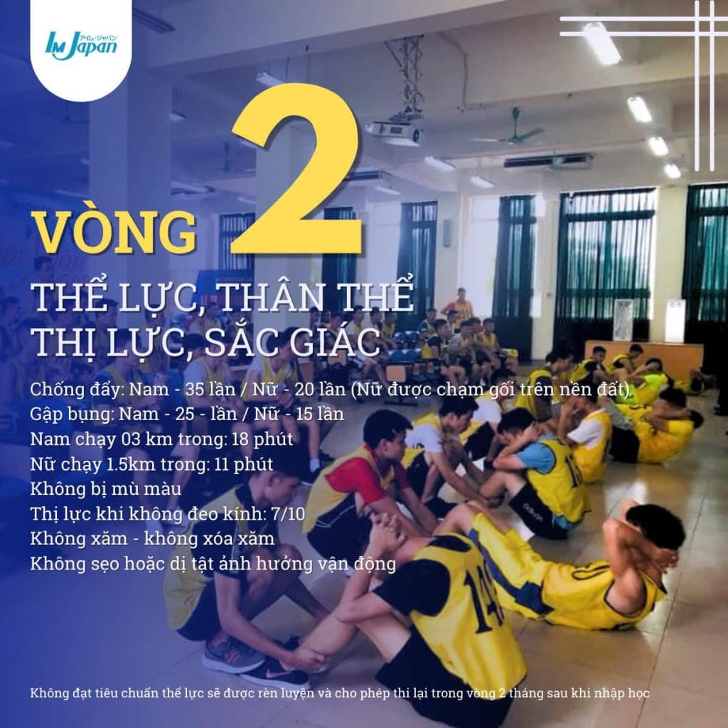 Thi thể lực, thị lực, sắc giác chương trình IM Japan