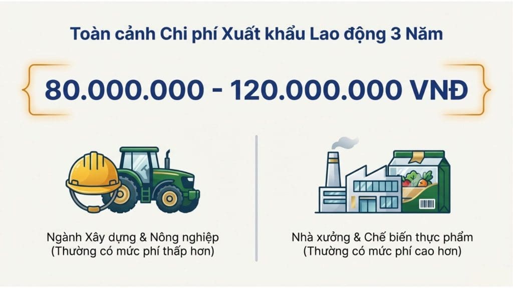 CHI PHÍ ĐI NHẬT 3 NĂM CHI TIẾT 2026