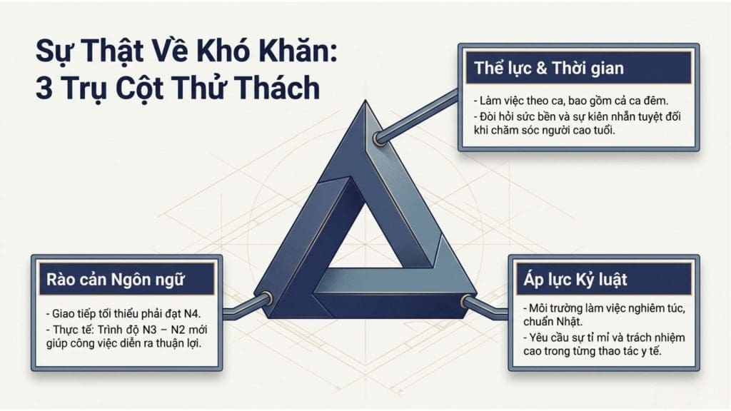 Những thách thức cần cân nhắc trước khi đi điều dưỡng Nhật