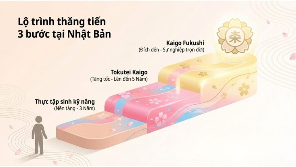 lộ trình từ Kaigo lên Fukushi